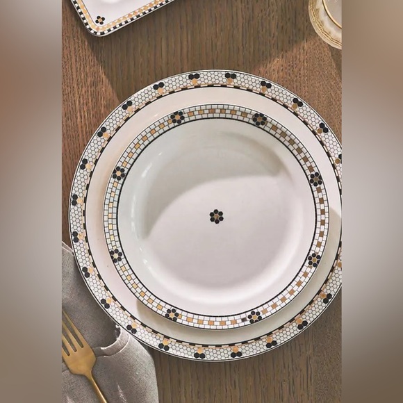 Anthropologie Other - Anthropologie The Bistro Tile Stoneware Side Plates, Set of 4, NWT